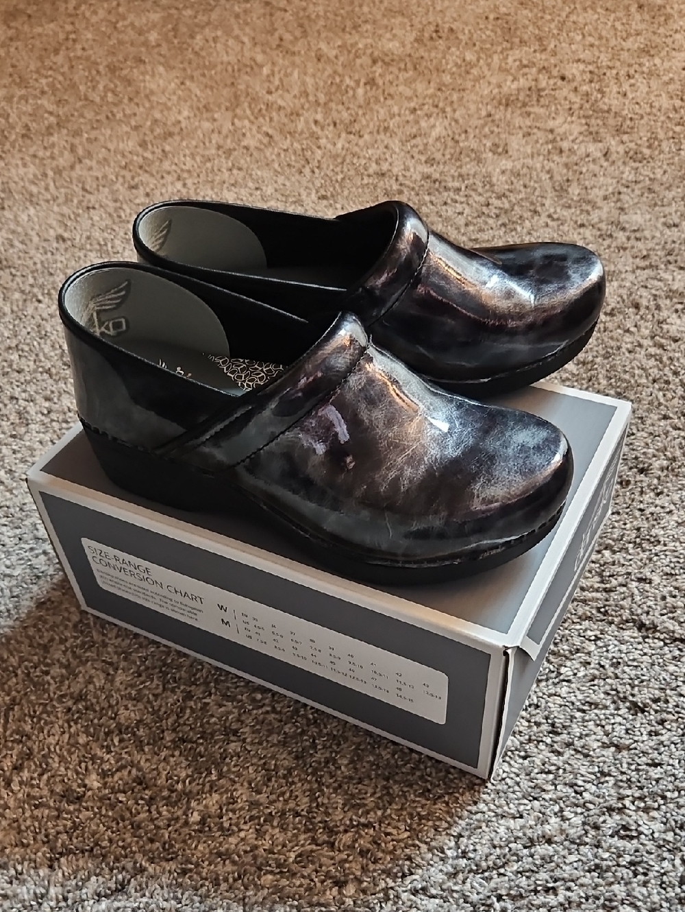 Dansko XP 2.0 Pewter Marbled Clogs